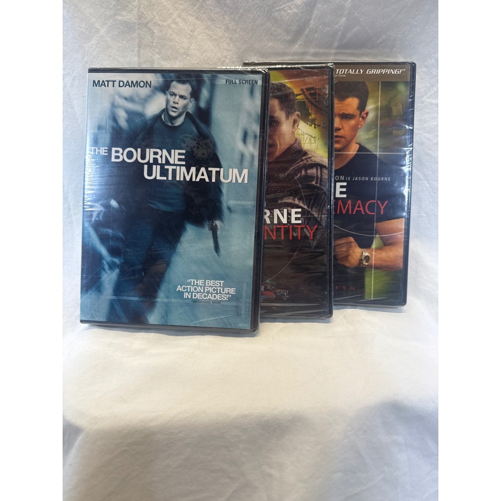 The Bourne Trilogy DVD Set Matt Damon Identity Supremacy Ultimatum New Sealed